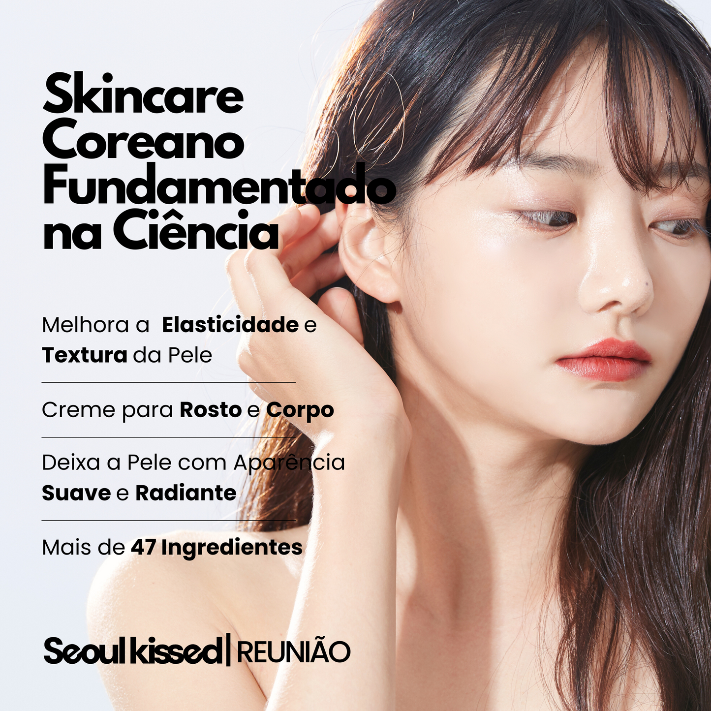 Seoul kissed REUNIÃO Korean Anti-aging Cream + Rosacea Redness Calming, 3 Brazilian Superfruits Acai, Guarana, Cupuacu, Calms Acne Irritation, Skin care Face Moisturizer + 10-Peptide Tech, 3.3 fl.oz